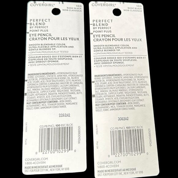 Lot of 2 Covergirl Perfect Blend Eye Pencil 100 Basic Black - Picture 2 of 2